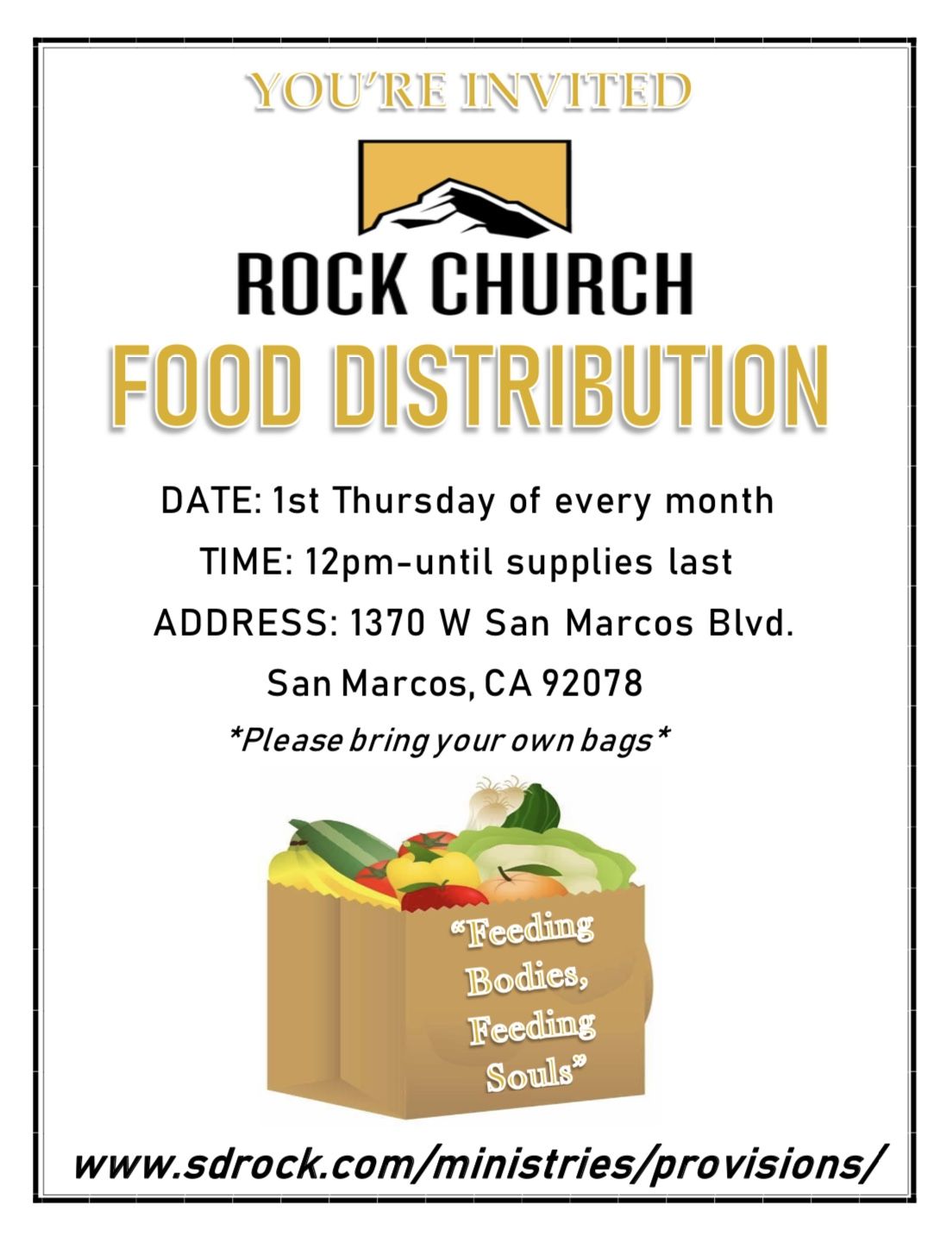 Rock Church San Marcos Provisions