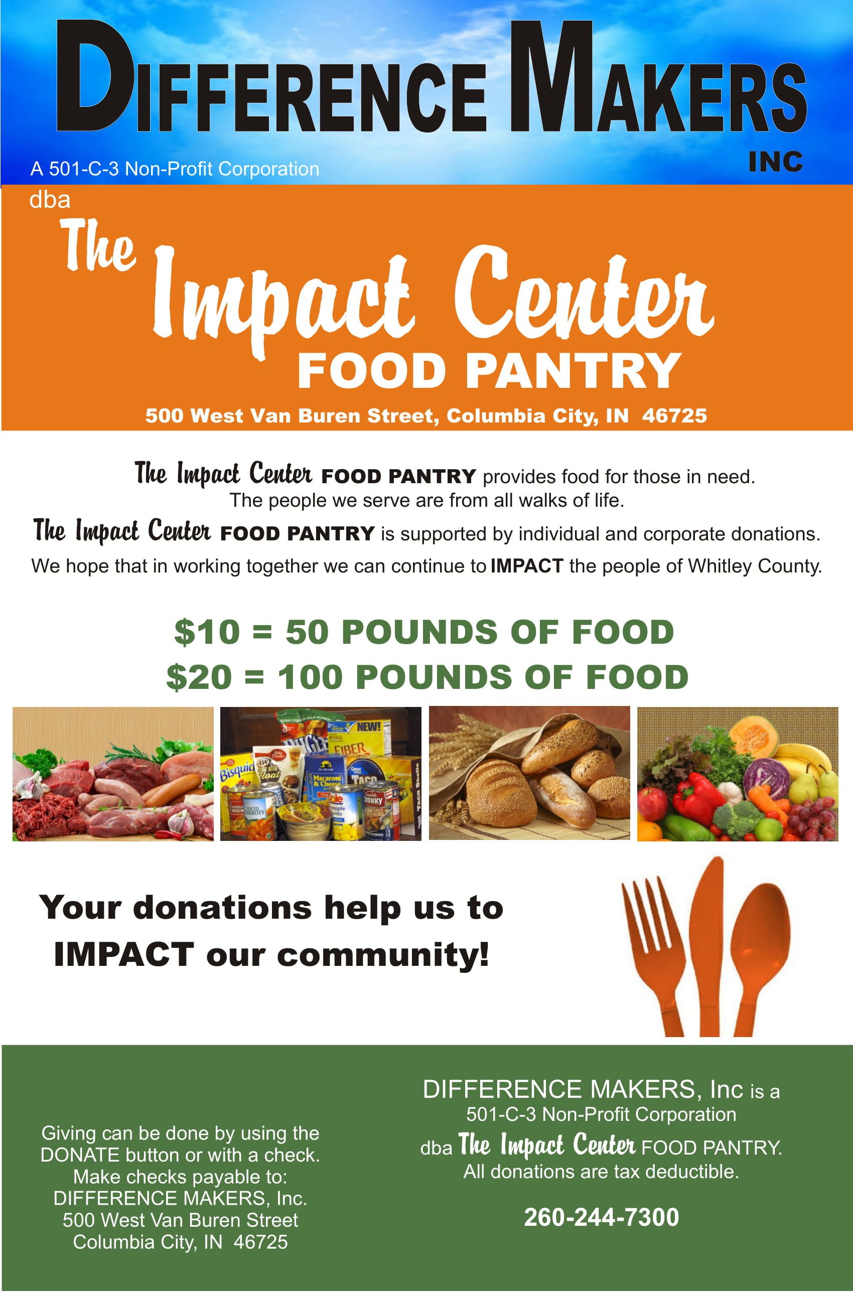 Difference Makers, INC dba The Impact Center Food Pantry