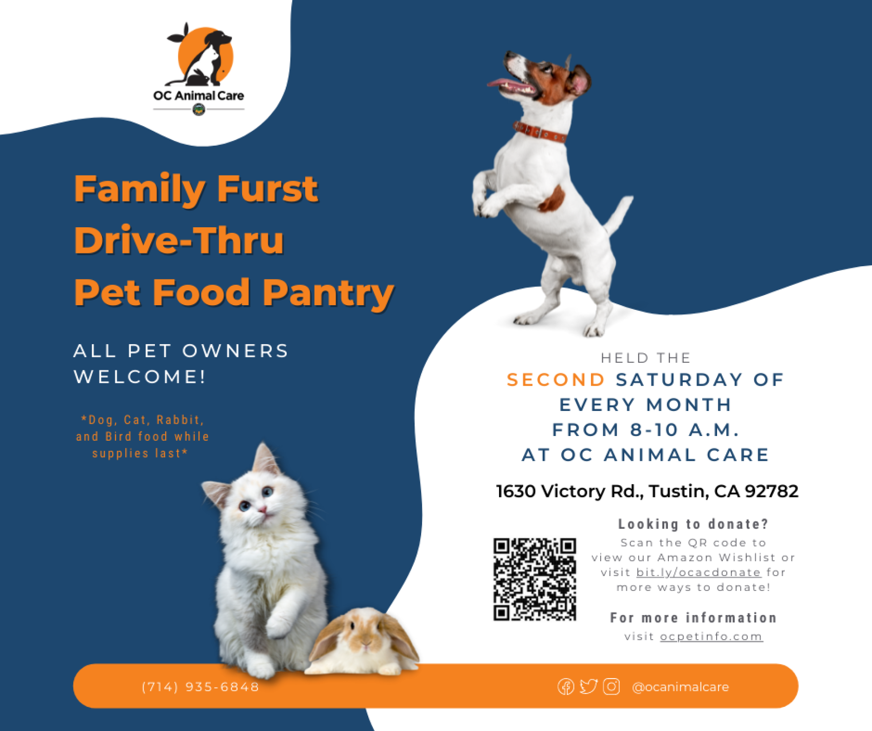Family Fur-st Pet Food Pantry OC Animal Care
